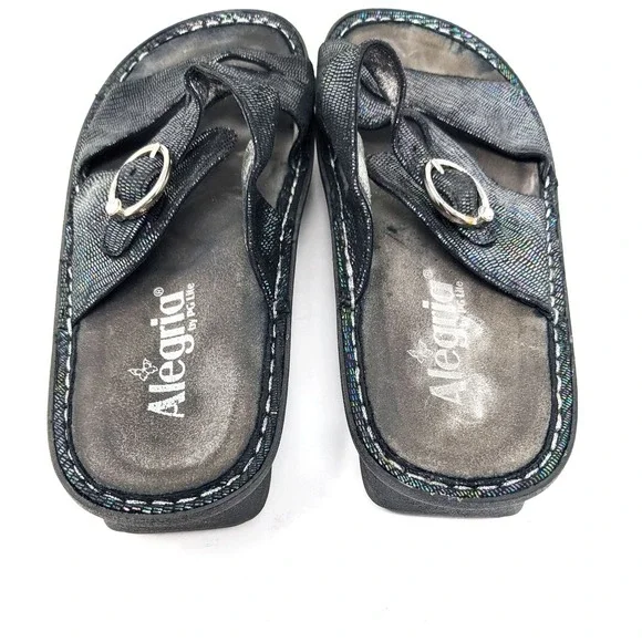 Alegria Womens 8/8.5 Colette Sandals Royals Holographic Iridescent Comfort 38 - Picture 9 of 11